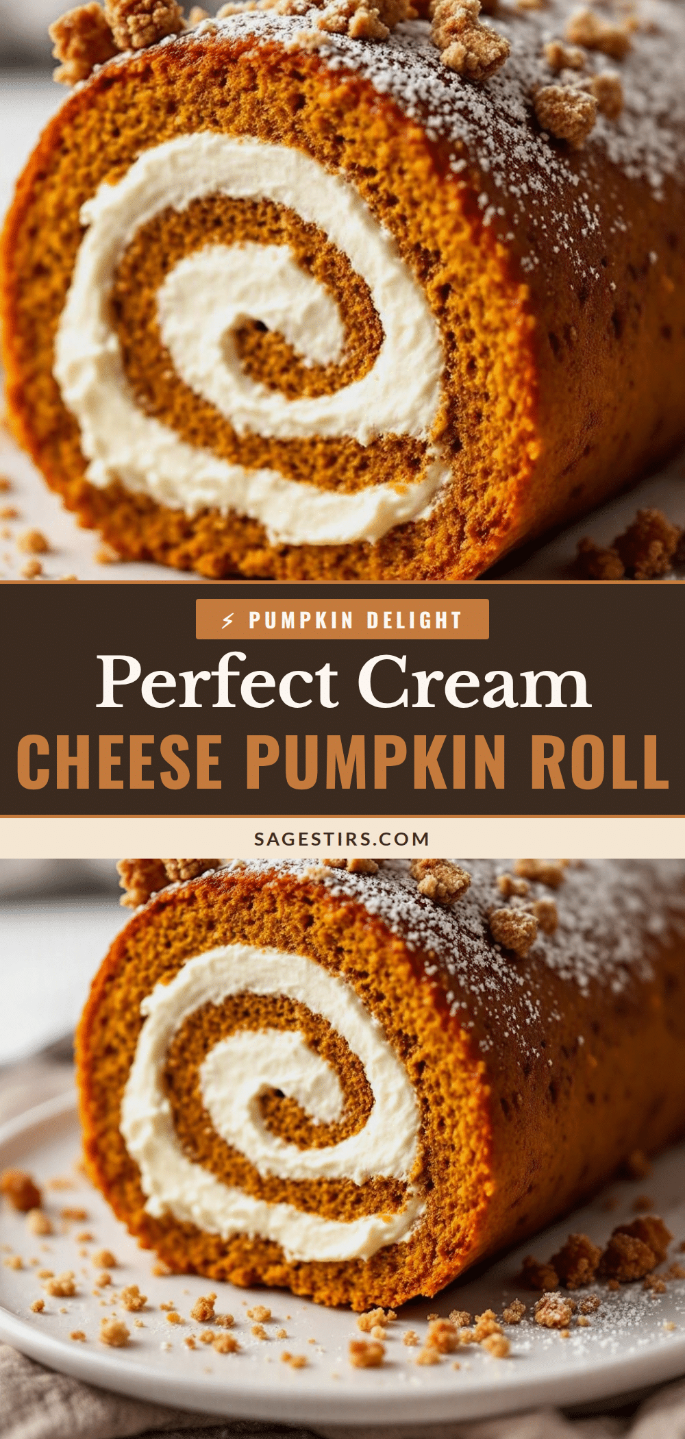 pumpkin roll with cream cheese filling recipe