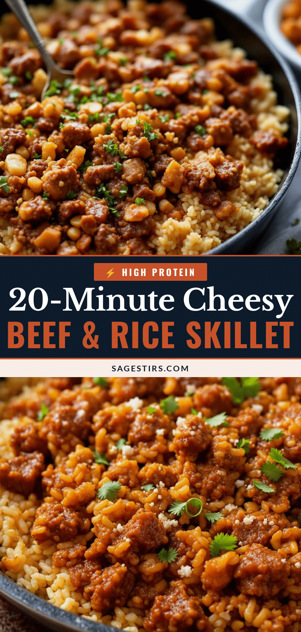 quick cheesy ground beef and rice skillet recipe