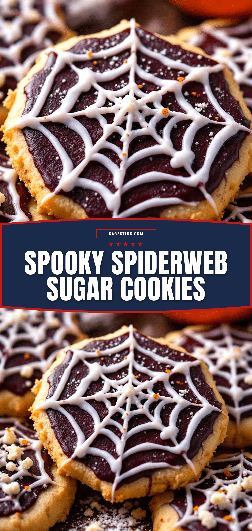 Spooky Spiderweb Sugar Cookies recipe