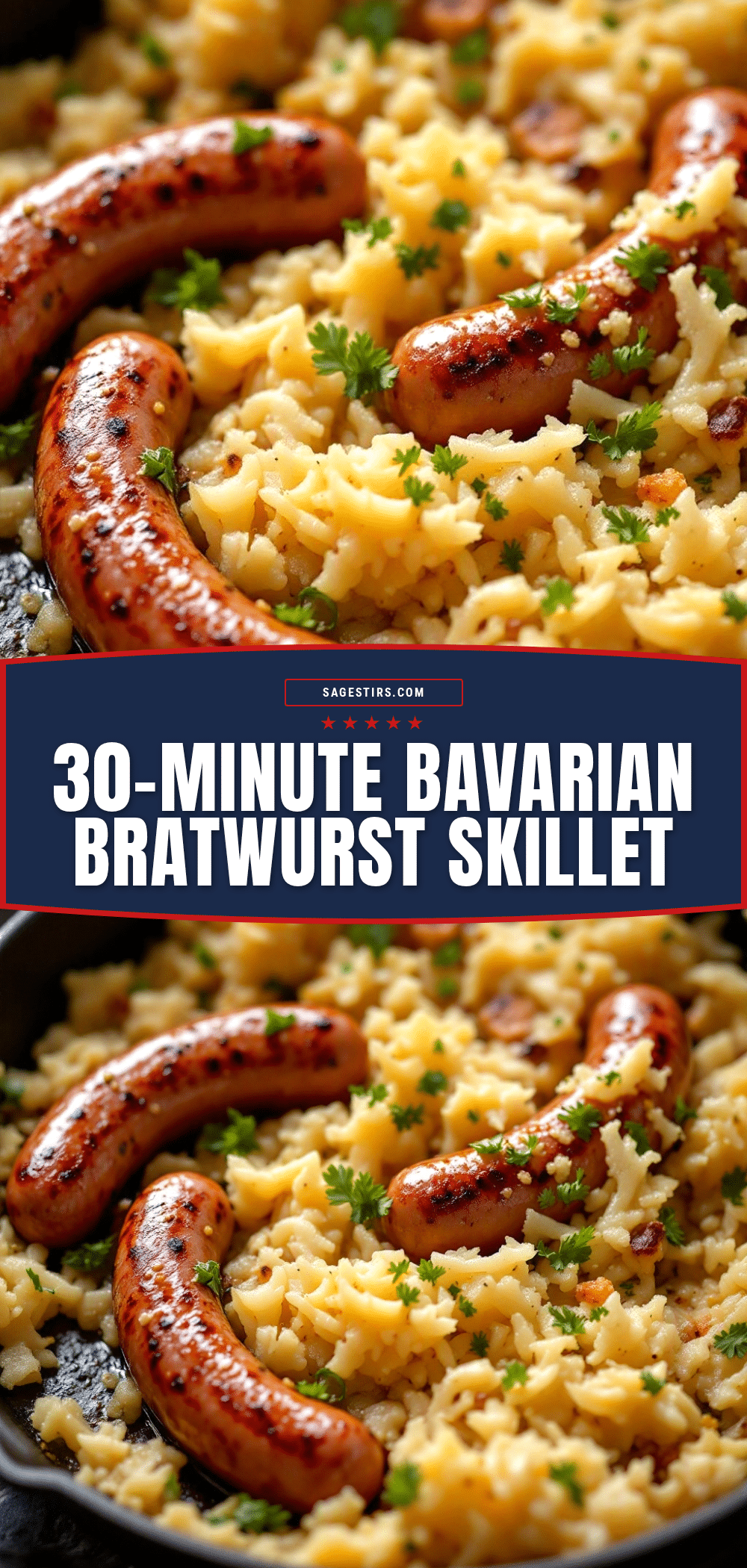 bavarian bratwurst and sauerkraut skillet recipe