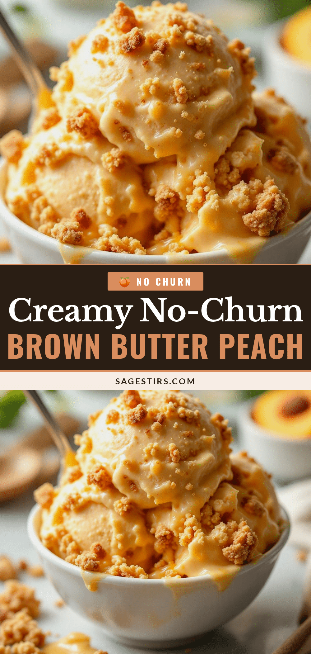 brown butter peach ice cream recipe