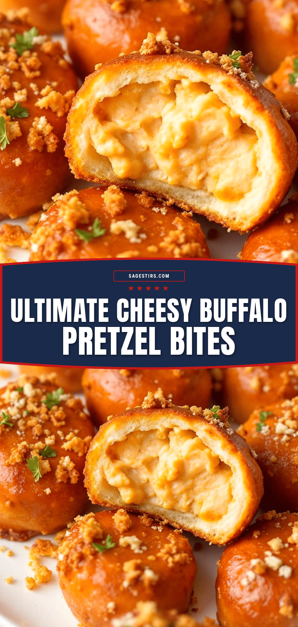 buffalo chicken stuffed pretzel bites recipe