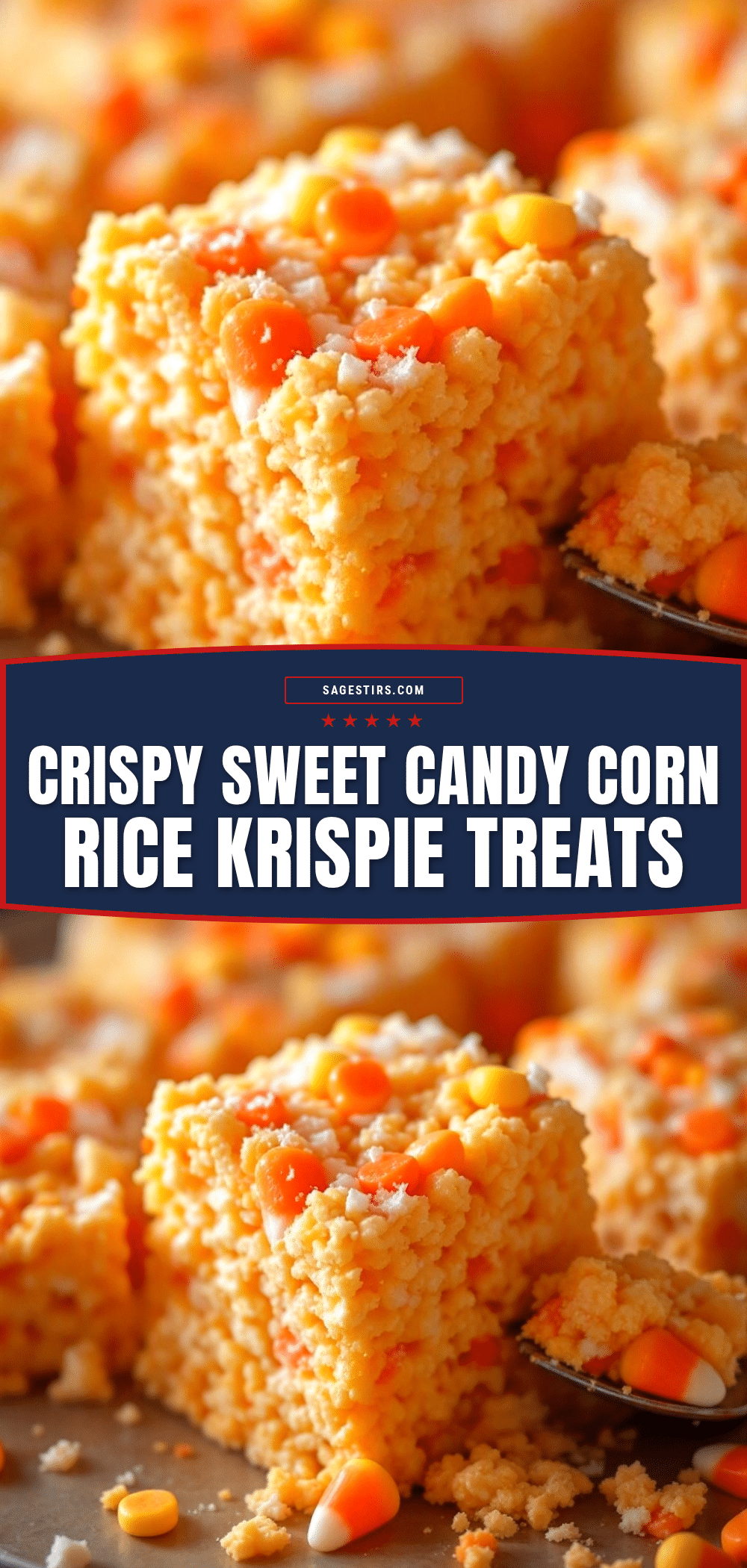 candy corn rice krispie treats recipe