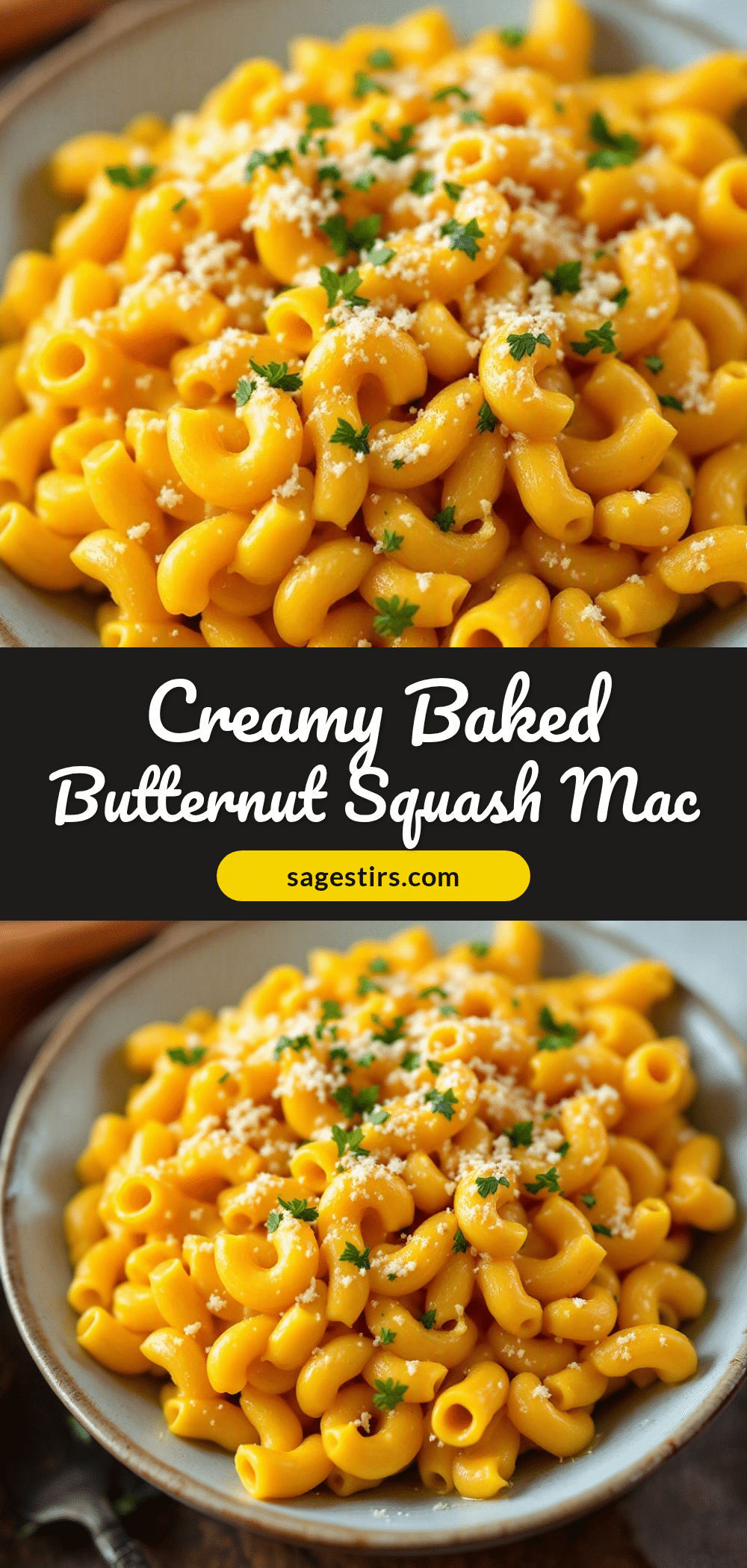 creamy baked butternut squash mac and cheese recipe