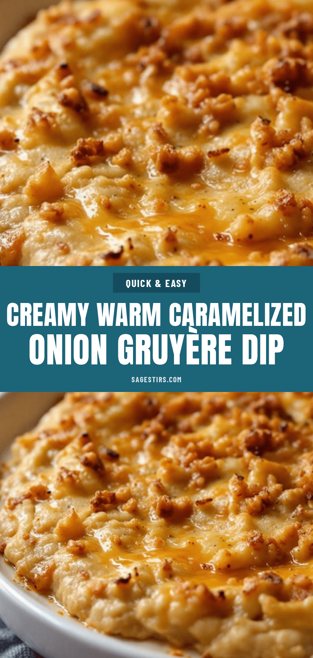 creamy caramelized onion and gruyere dip recipe