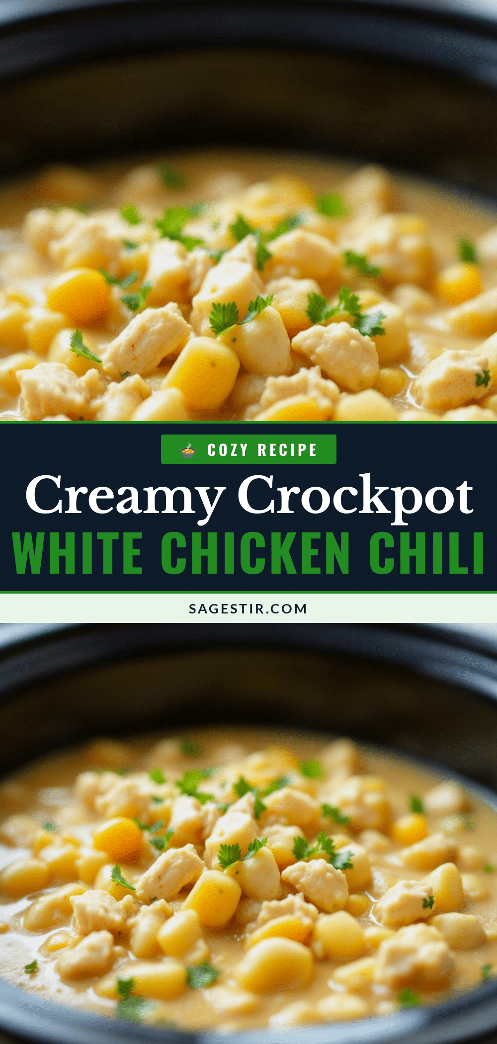 creamy crockpot white chicken chili recipe