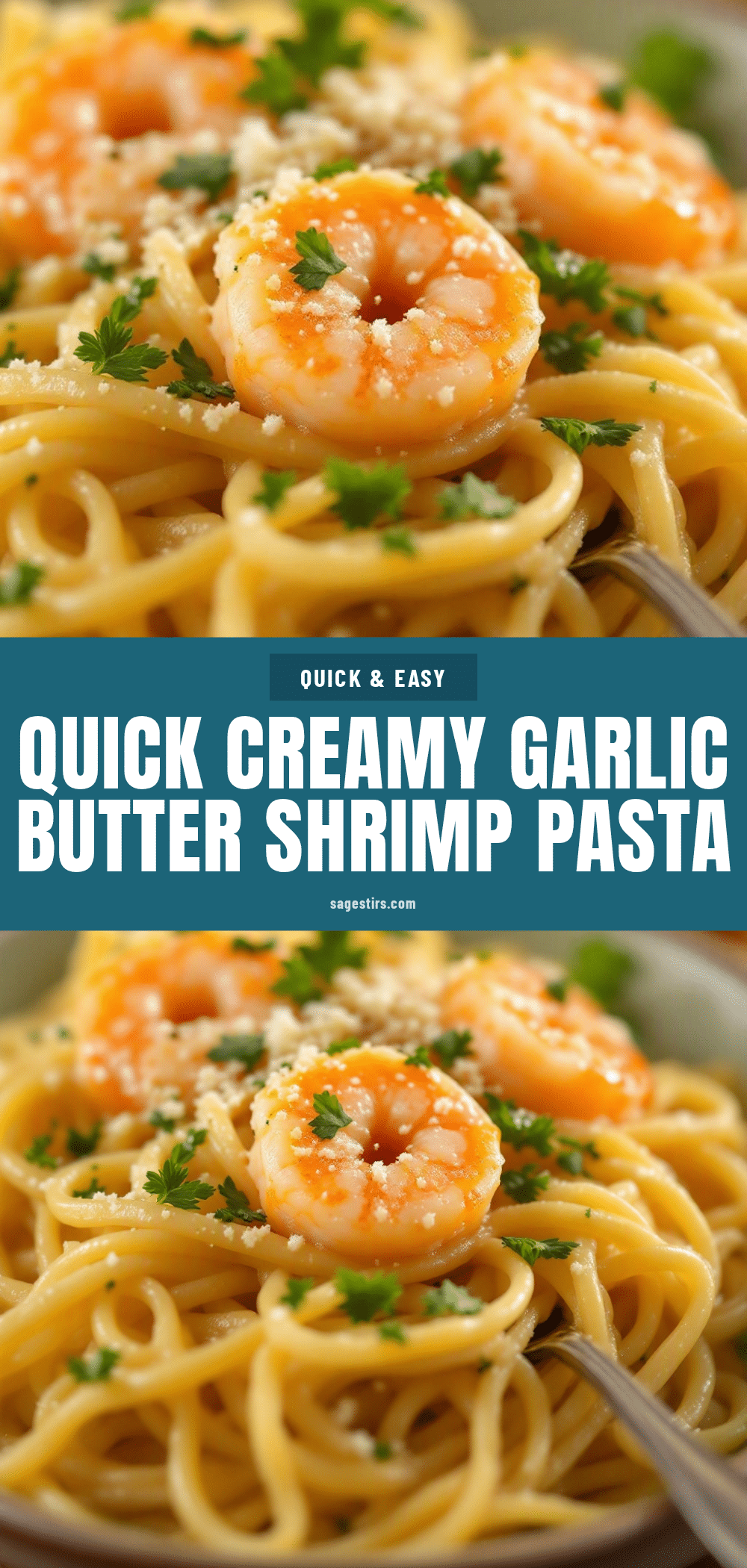 creamy garlic butter shrimp pasta recipe