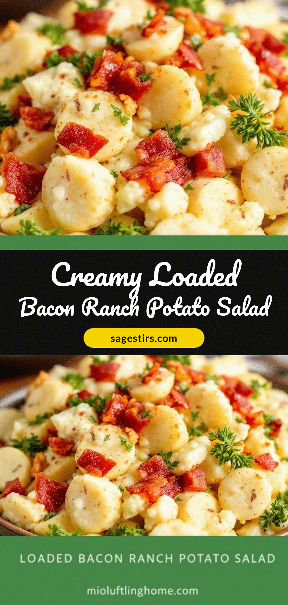 creamy loaded bacon ranch potato salad recipe
