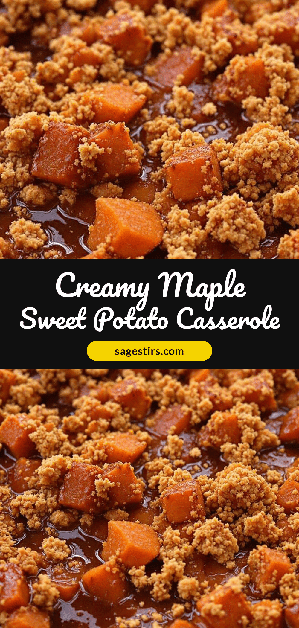 creamy maple bourbon glazed sweet potato casserole recipe