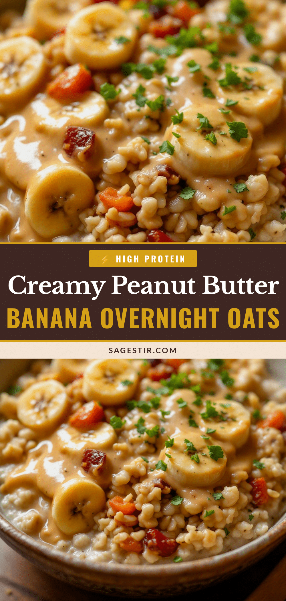 creamy peanut butter banana overnight oats recipe