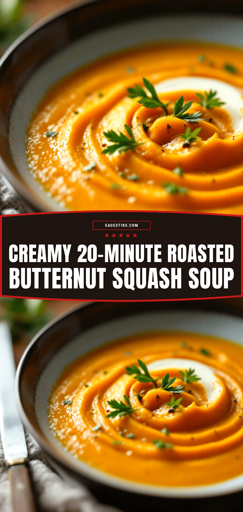 creamy roasted butternut squash soup recipe