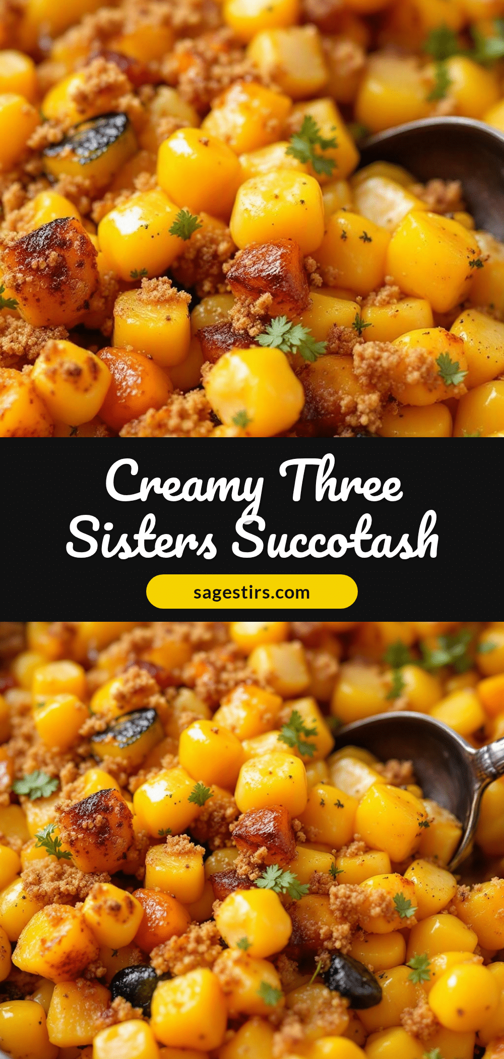 creamy three sisters squash and corn succotash recipe