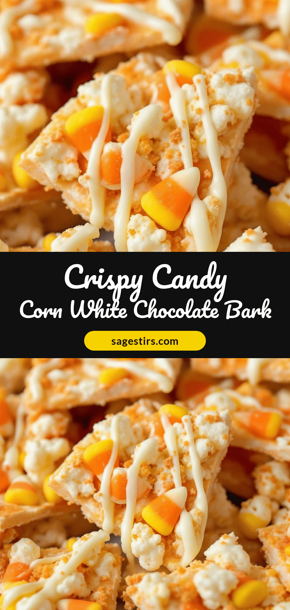 crispy candy corn white chocolate bark recipe