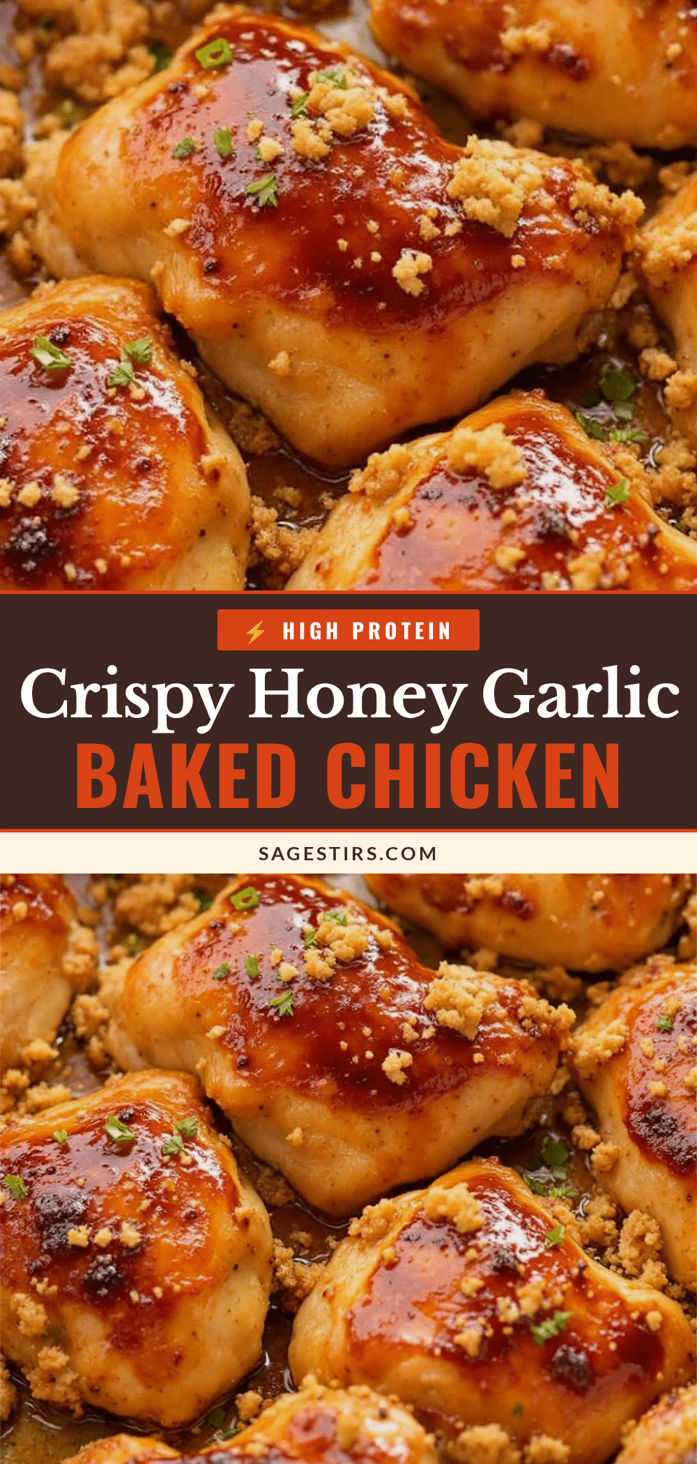 crispy honey garlic baked chicken thighs recipe