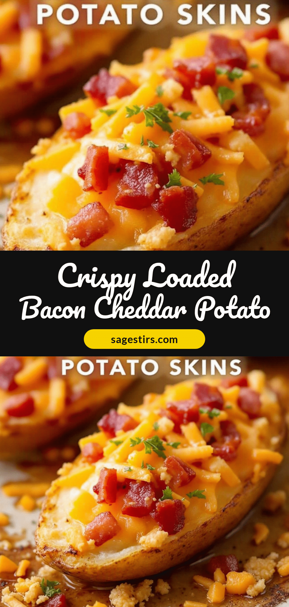 crispy loaded bacon cheddar potato skins recipe