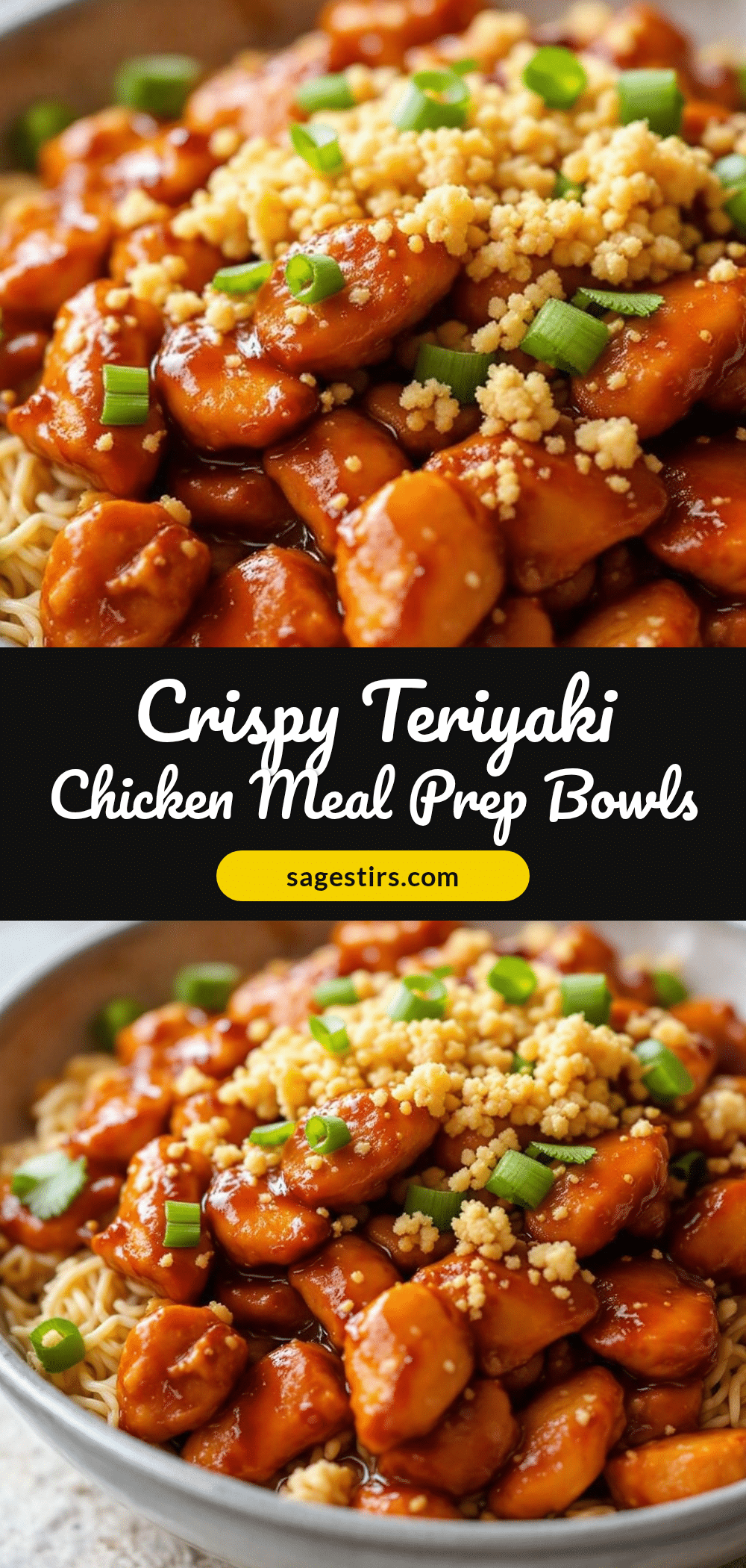 Crispy Teriyaki Chicken Meal Prep Bowls recipe