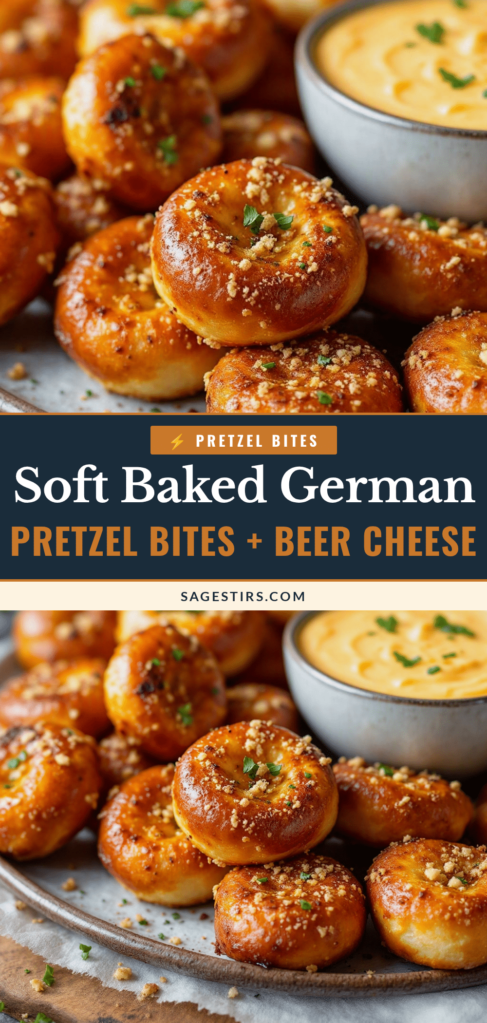 Easy German Pretzel Bites with Best Beer Cheese Dip recipe