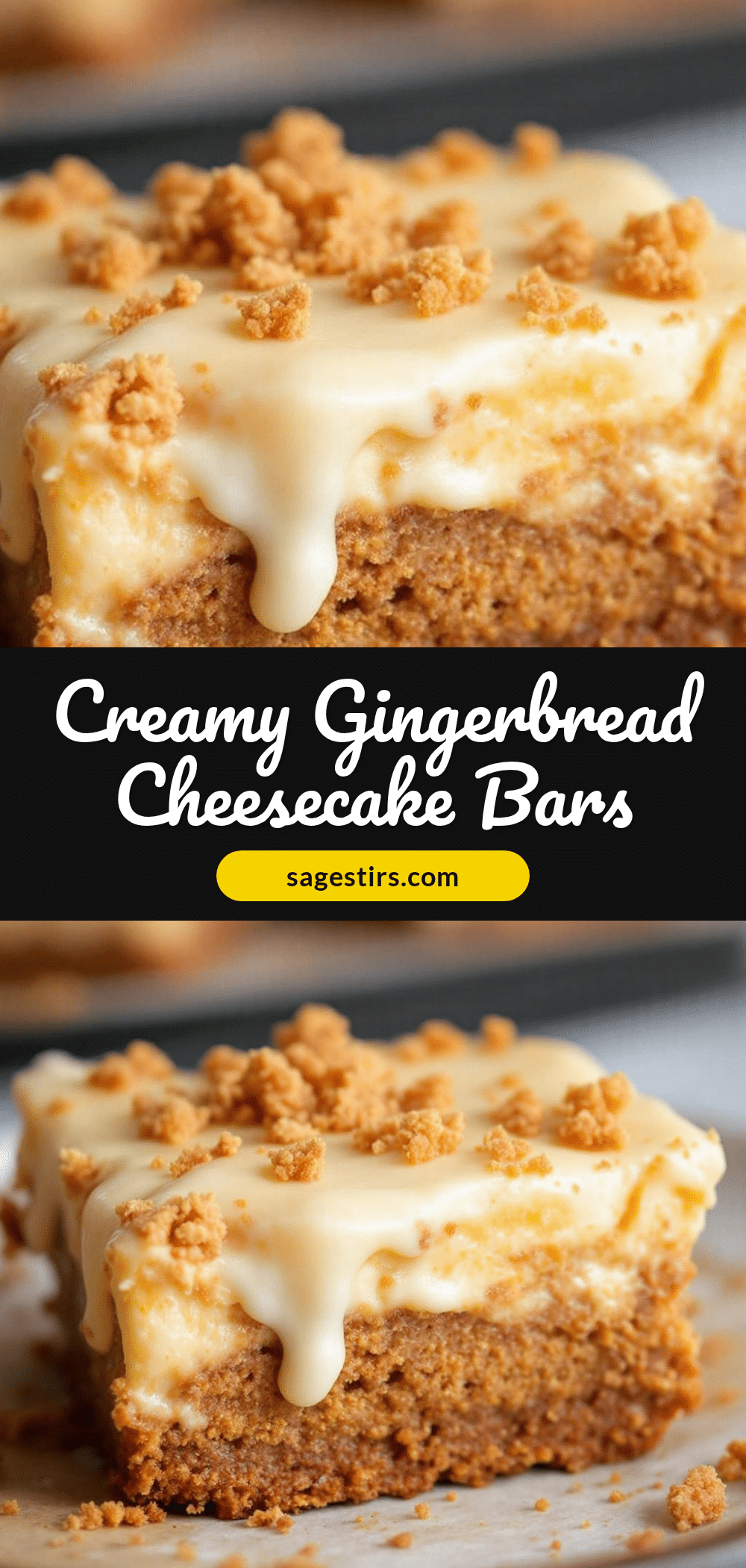 gingerbread cheesecake bars recipe