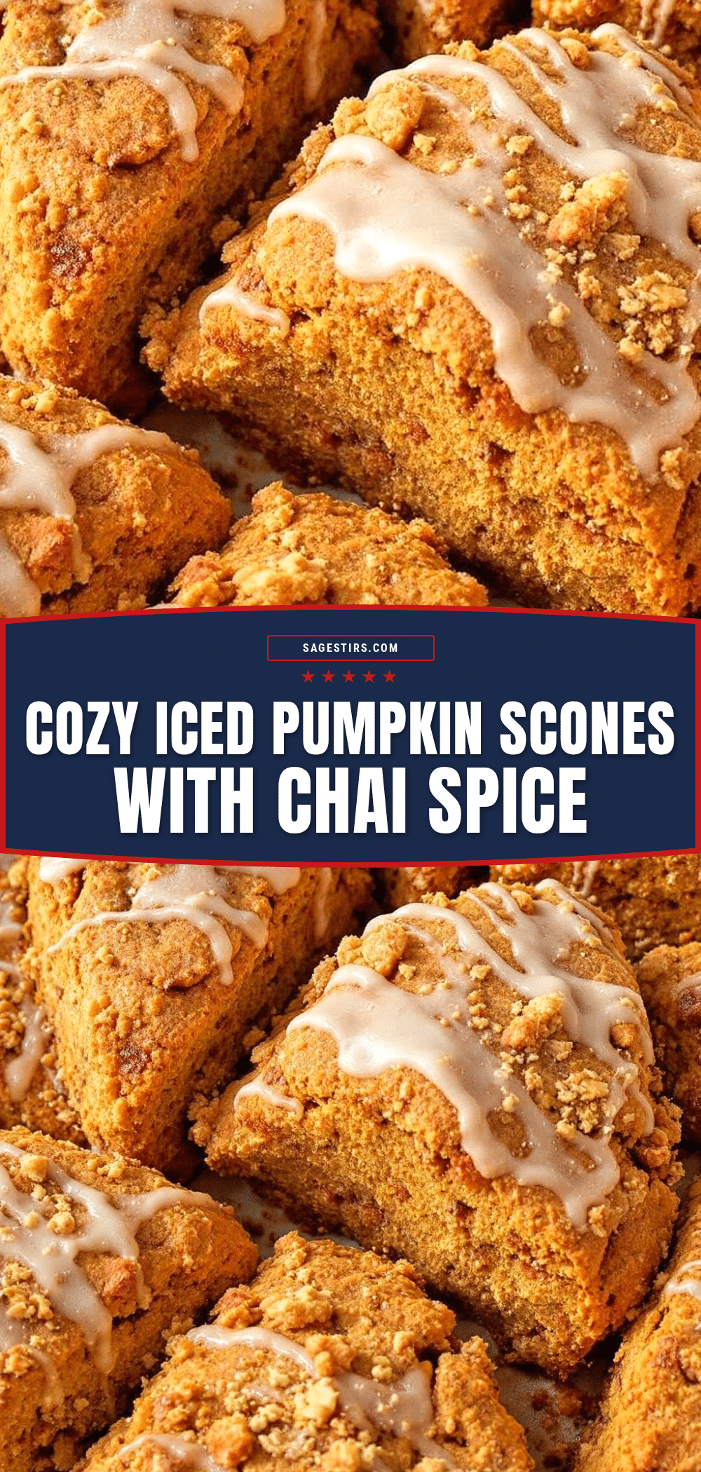 iced pumpkin scones with chai spice recipe