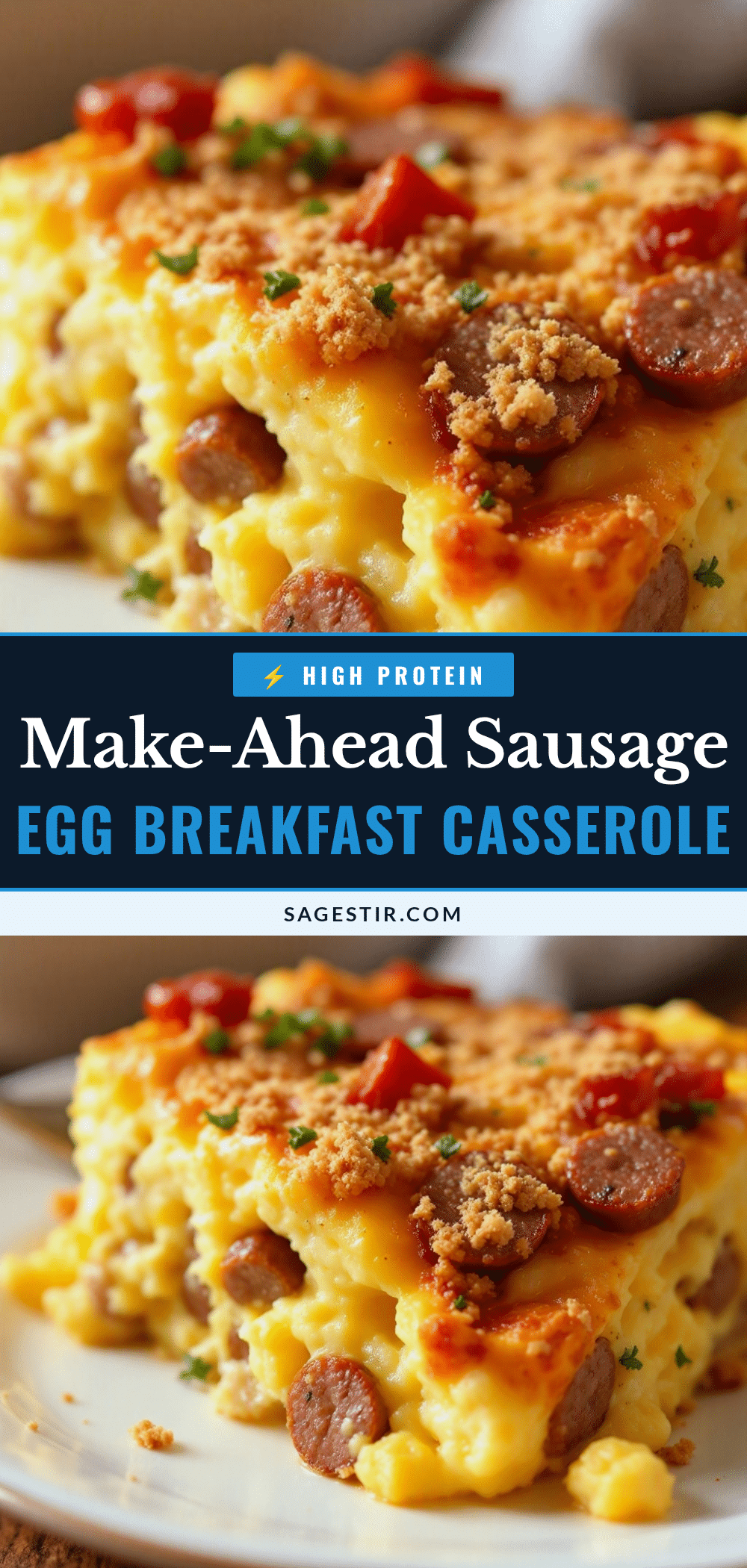 Make-Ahead Sausage and Egg Breakfast Casserole recipe