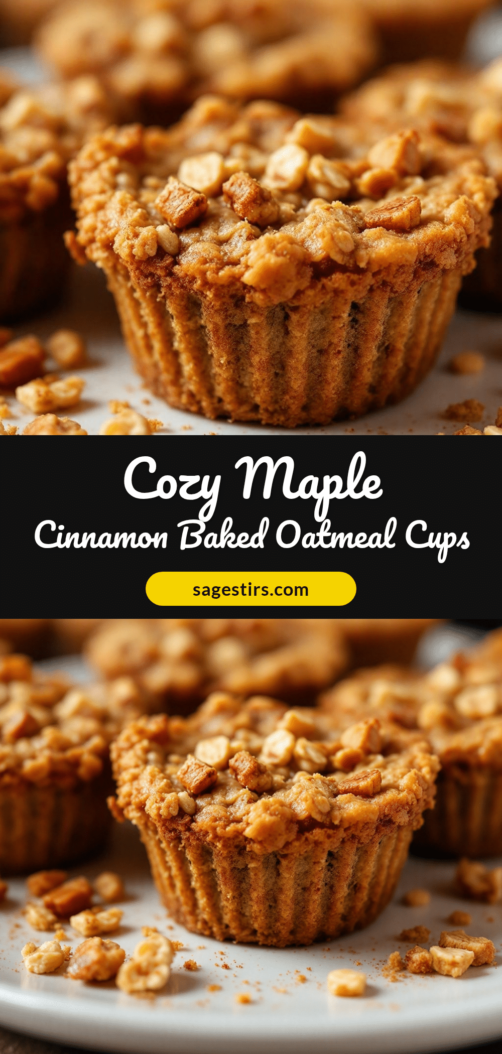 Maple Cinnamon Baked Oatmeal Cups recipe