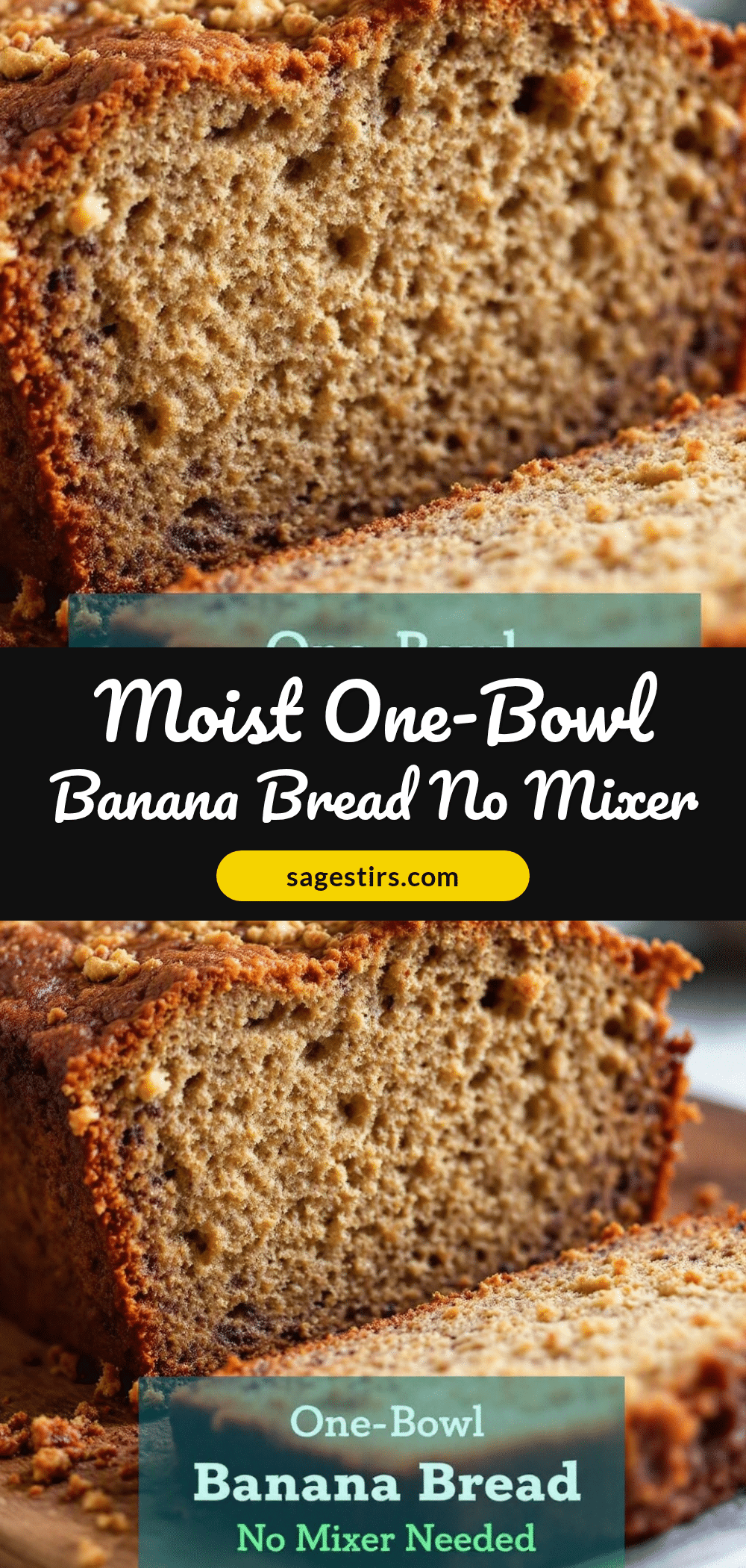 moist one-bowl banana bread no mixer recipe
