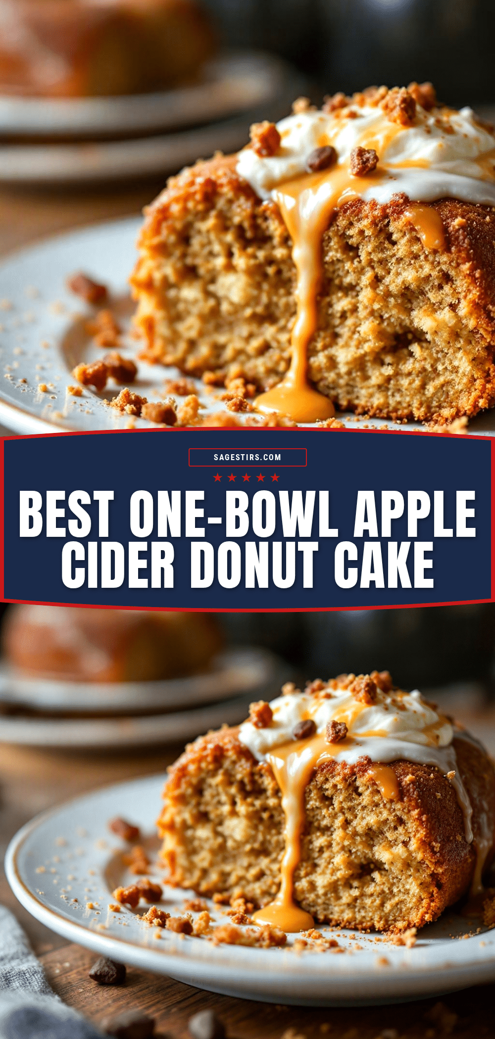 one-bowl apple cider donut cake recipe
