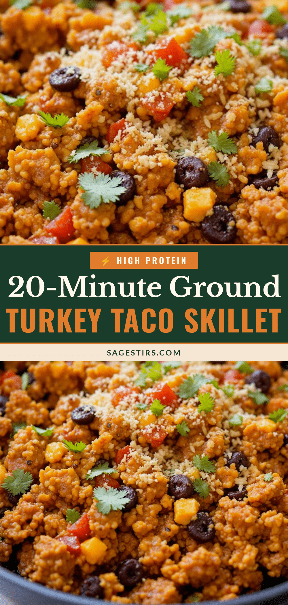 Quick Ground Turkey Taco Skillet recipe