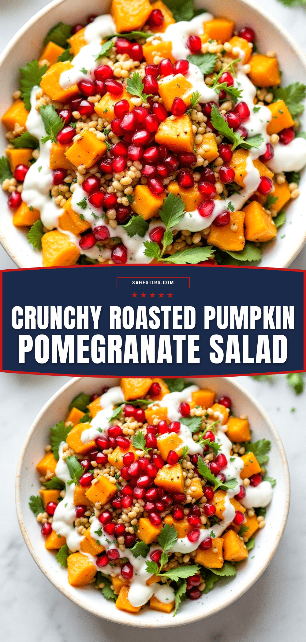 roasted pumpkin pomegranate harvest salad recipe