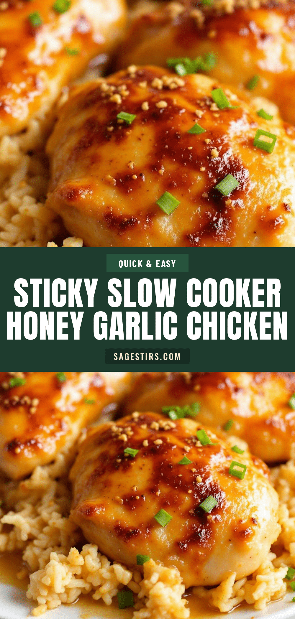 sticky slow cooker honey garlic chicken thighs recipe